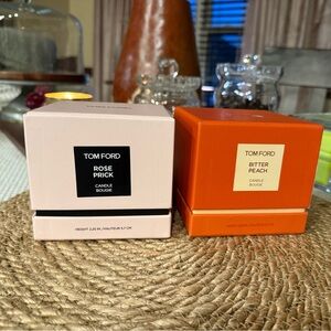 Tom Ford Rose Prick Pink and Bitter Peach Orange Candle Set